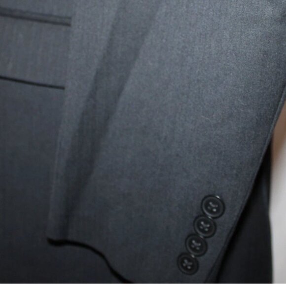 Men's Black Blazer Wool Blend Suit Jacket Button Front Michael Strahan 40 R - Picture 5 of 8